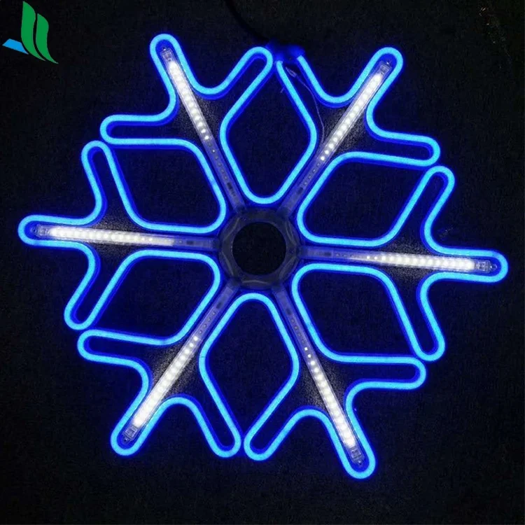 Holiday Lighting Neon Material LED Acrylic Snowflake for Xmas Decoration