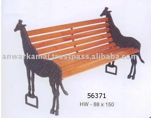 Hot Whole Sale Cast Iron Garden Bench Metal & Wood Combined for Garden Decoration