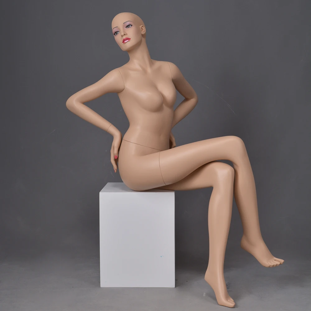 Life size makeup nude most realistic sexy real looking lifelike fashion busty female stand mannequin face for sale