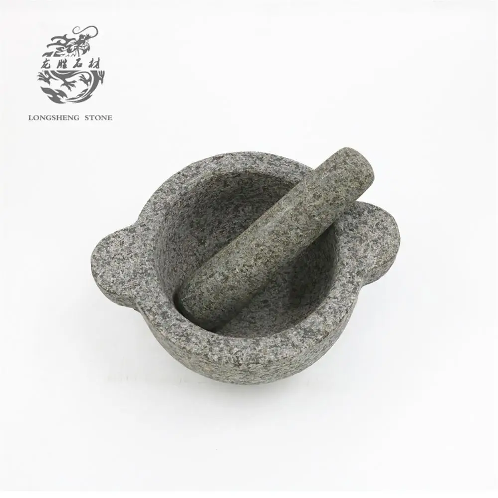 8-in natural granite mortars and pestles stone pound bowl 20*12 cm crusher for spices