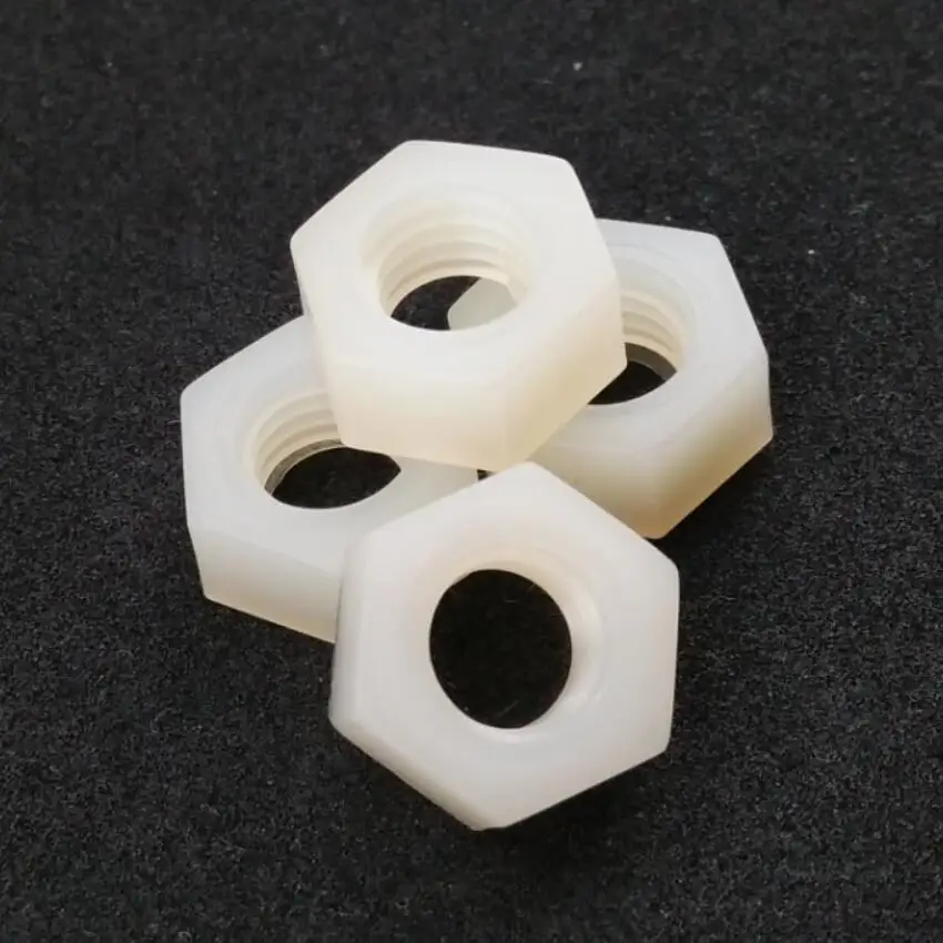 M6 Plastic Nylon Hex Nuts Standard PA 66 Fastener