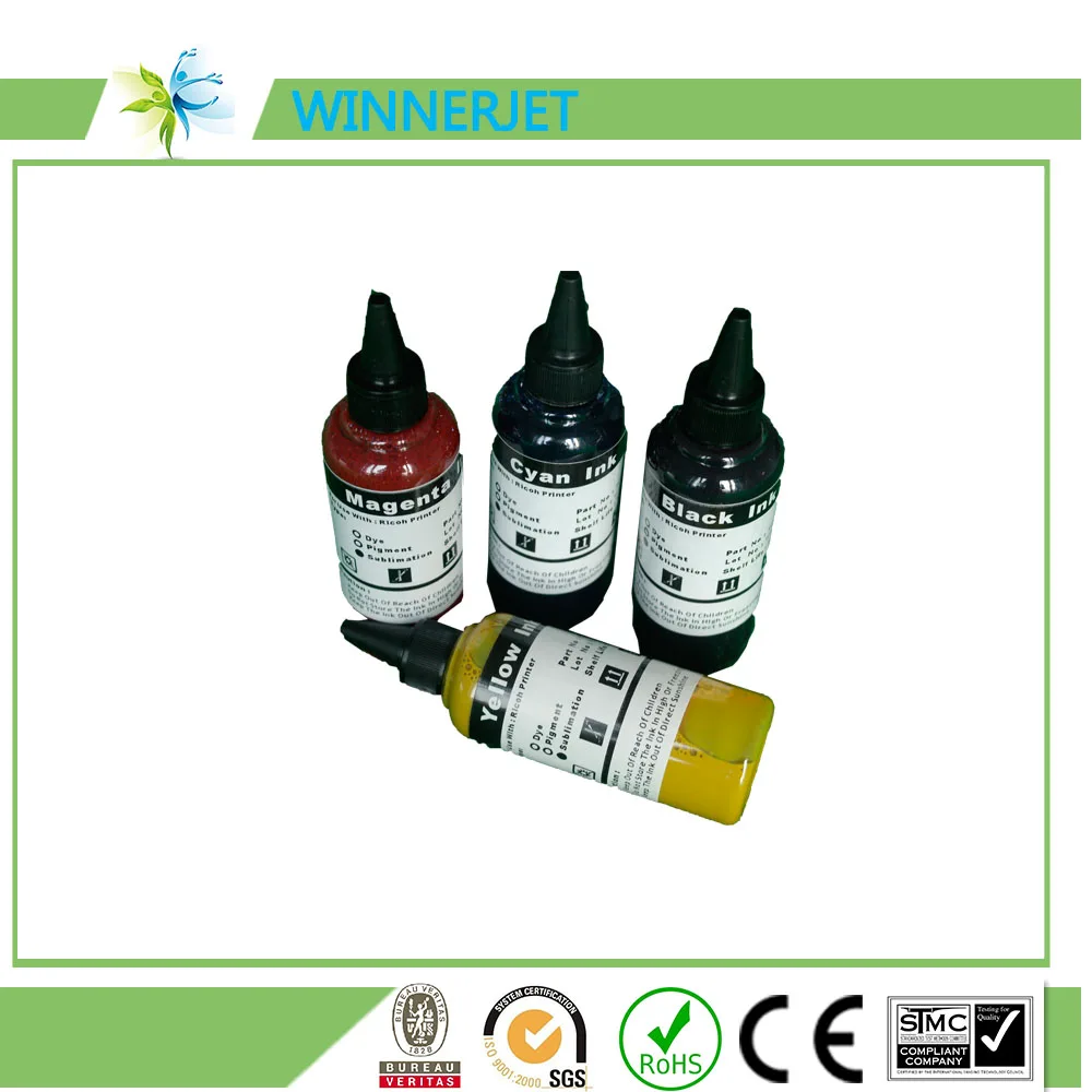 4 цвет 100 мл/бутылки Сублимации Чернил Для Ricoh GC21 GC31 GC41 для Ricoh SG3100 SG2100 e3300N e3350N e5050N GX3000 GX5000