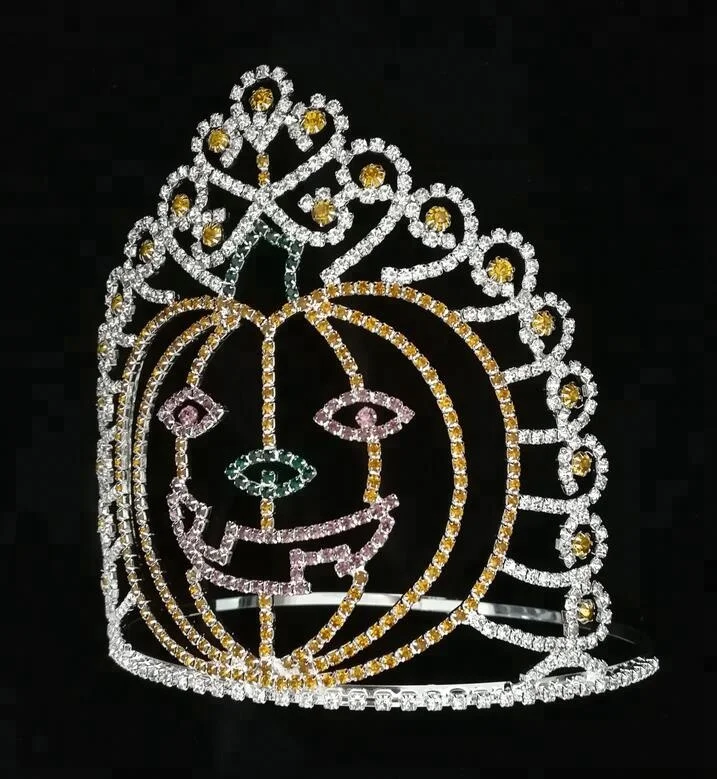 Pumpkin Theme Custom Tiara Kids Halloween Pageant Crown