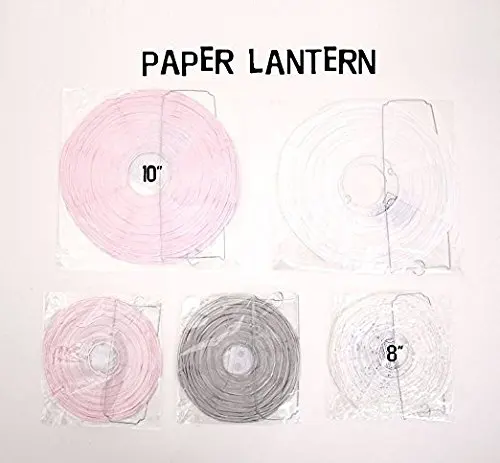 Украшения для будущей малыши для маленьких девочек баннеры и бумажные фонарики с цветочным помпоном розовые белые серые