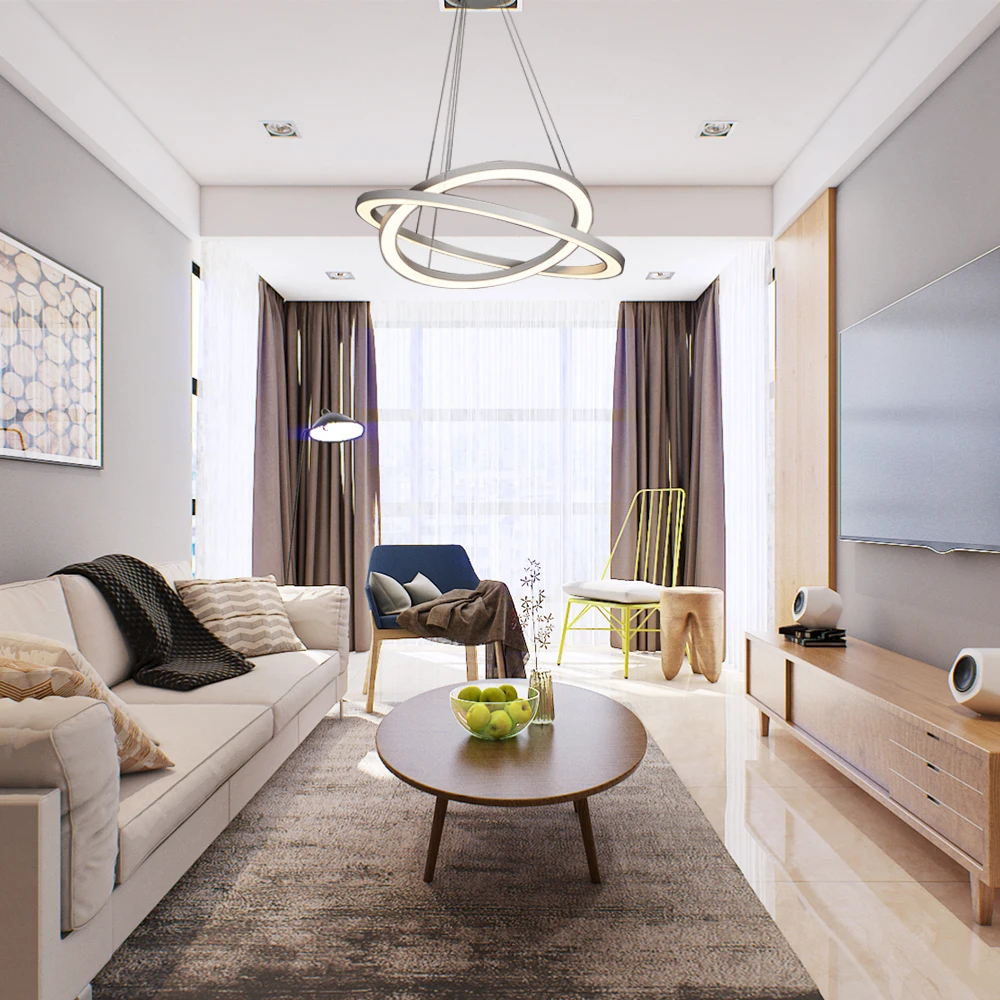 Rebecca Lighting Chandelier composed of two circles LED Bulb  50w+30w 3000k