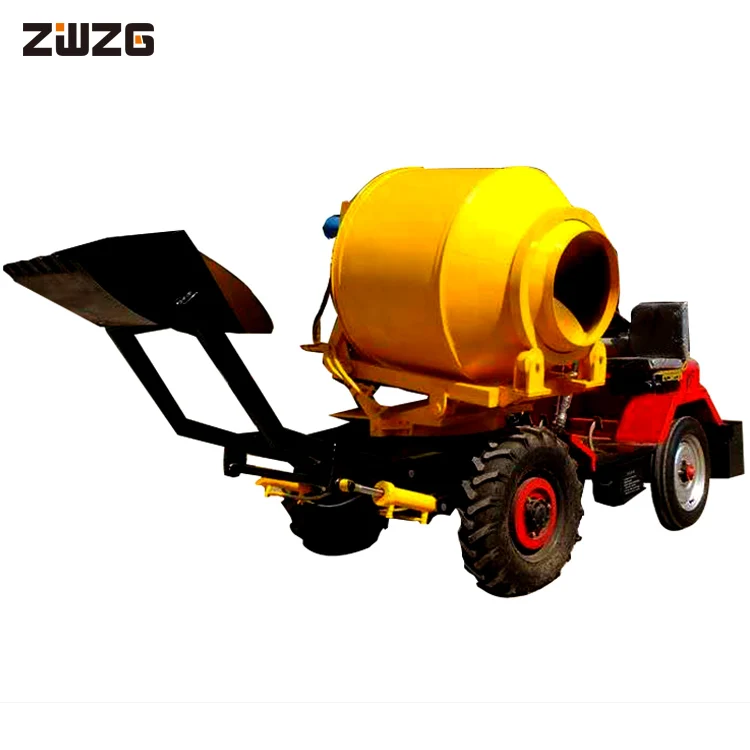 Small concrete mixer truck machine with self loading