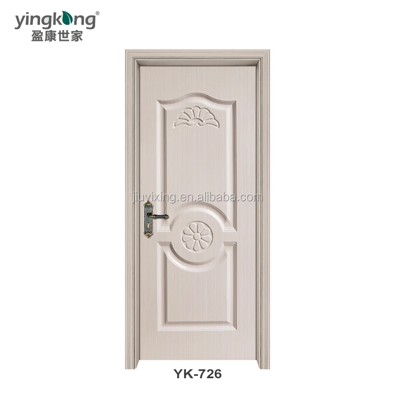 3D Design PVC Film Teak Wood Door Models High Quality WPC Door Price