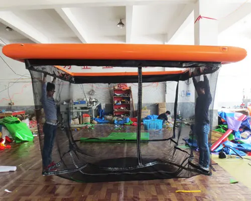 amusement theme park facilities inflatable swimming pools with net / swimming pools play on water