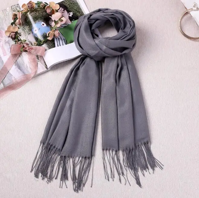 
Wholesale blanket black pashmina scarves custom logo women winter scarf white cashmere factory fashion scarfs for acrylic 
