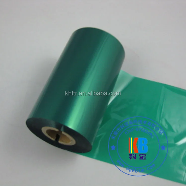 self adhesive Thermal Sticker label Print Green wax resin Barcode Thermal Ink TTR printer ribbon
