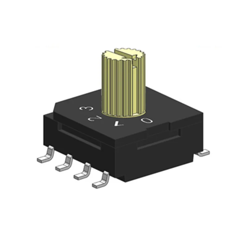 SMD SMT 10x10mm Rotary Selector Switch Audio 0.5mm 3mm 7mm Flat
