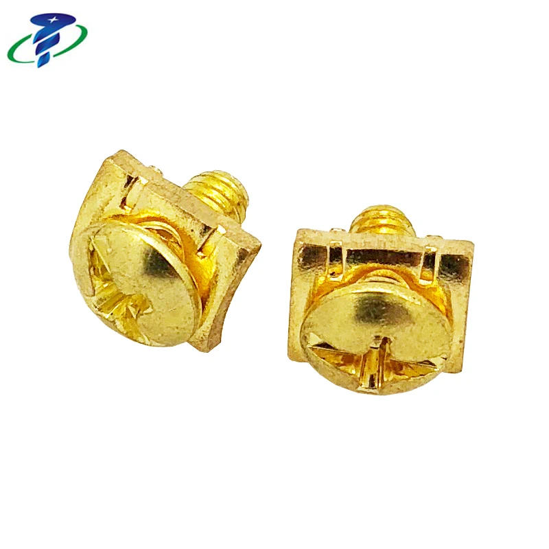 M4*8 Brass Philip Pan Head Terminating Screw With Square Washer