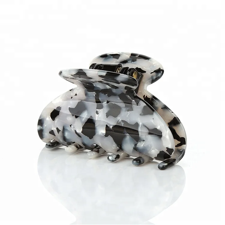 Wholesale tortoise shell jewelry korean custom hairclip cellulose acetate accessories women hair clip claw design products