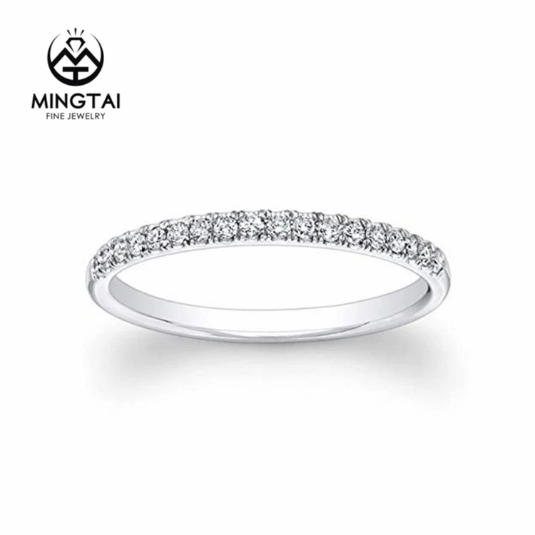 
2019 Round Brillant Cut Wedding Promise Bridal Engagement 14K White Gold Rings For Women, eternity ring white gold 
