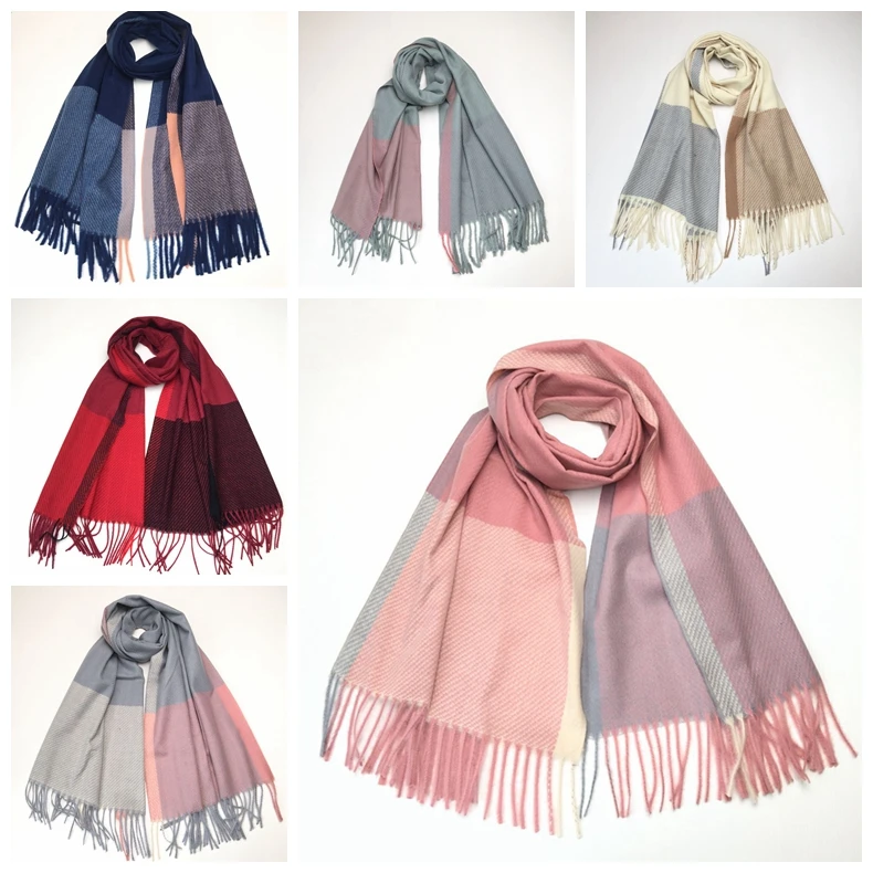 
2019 cashmere fur feeling men scarf shawl for all seasons 