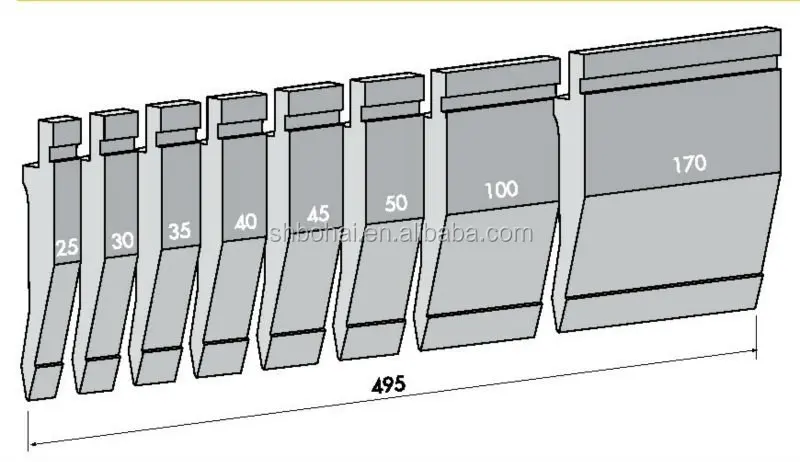 Hydraulic Press brake die holder slide guide way die holder & rail