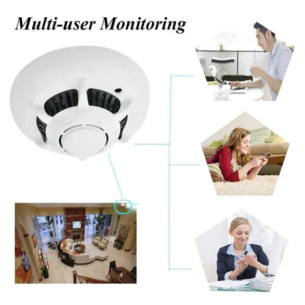 Made in China mini dv wifi p2p 1080p wireless DV smoke detector hidden camera  wholesale