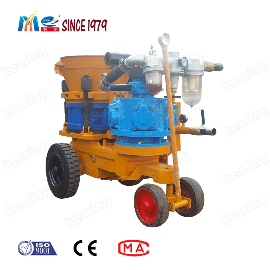 New Technology 7m3/h Air Motor Dry Shotcrete Gunite Machine For Spraying Concrete
