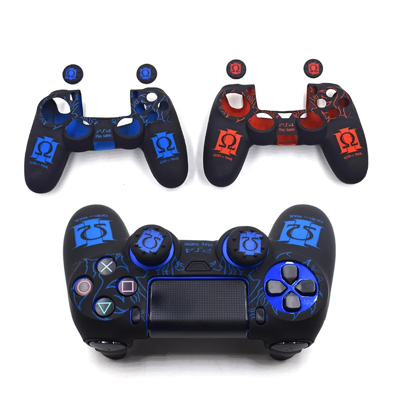 PS4 Controller Wireless Joystick Pattern Skin Cover Protective Silicone Color Case Soft Touch for Sony Playstation 4 Pro Slim