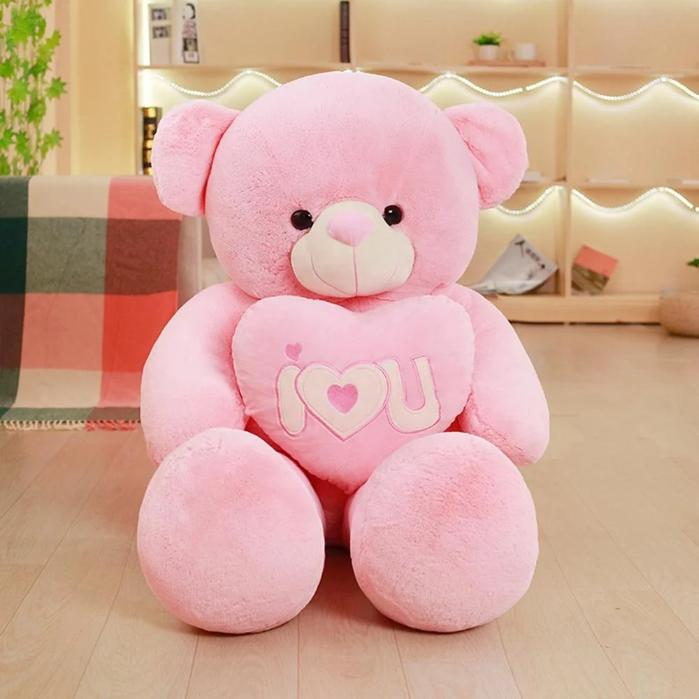 
Small plush pink color huge wedding favor couple teddy bear 