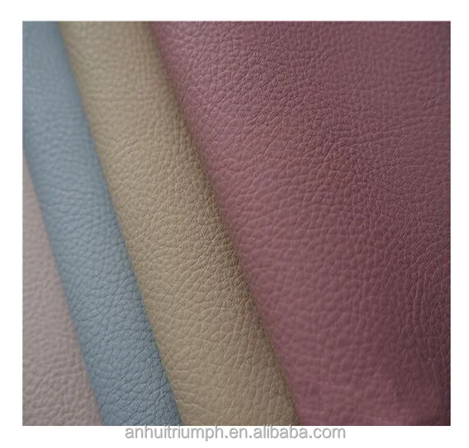 High quality artificial litchi grain PU leather for home textile
