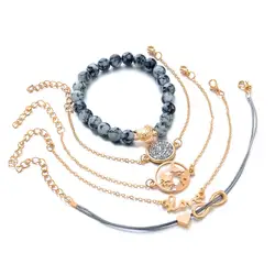 Fashion map tortoise Charm bracelet set for women wholesale N80892