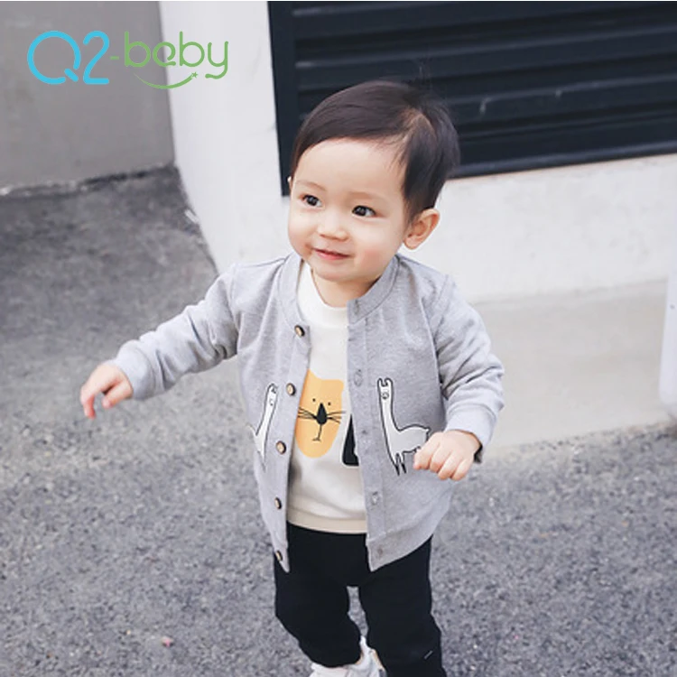 
Q2-baby New Style Unisex Soft Cotton Infant Autumn Cloths Cartoon Baby Wearing Coat 