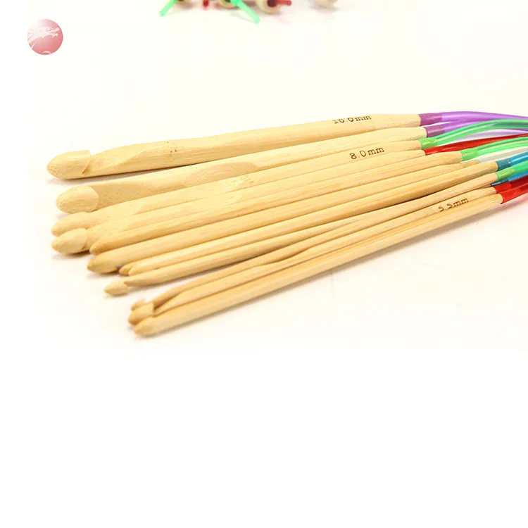 
Multi-color Top Quality Plastic Tube Smooth Nature Circular Bamboo Knitting Crochet Hooks Needles Sets Tool 