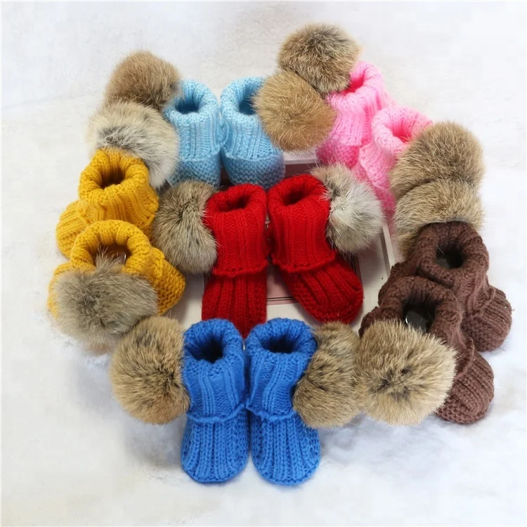 Charming Fashionable Soft Knitting Baby Booties Wholesale Crib Crochet Baby Shoes Pattern