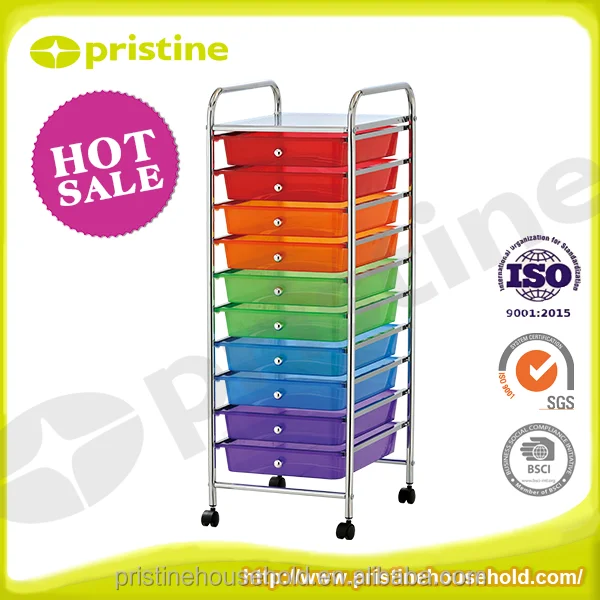 Wholesale 10-Tier Home Storage Furniture from Taiwan Quality eBay Sale-Colorful Plastic Drawer Wheels for Kitchen Space