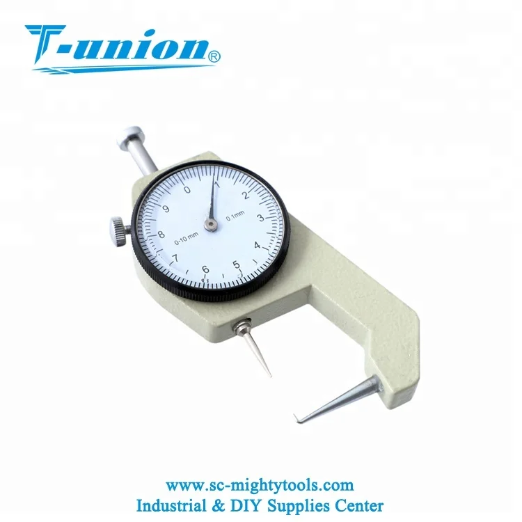 Thickness Gauge 0-10mm/0.1mm Dial Curved Tip Caliper For Hollow TubeCircular Tube Caliper Gauge Measuring Tools