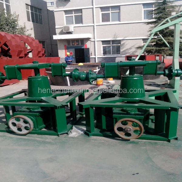 Two Roller Wet Pan Mill Grind Gold Machine