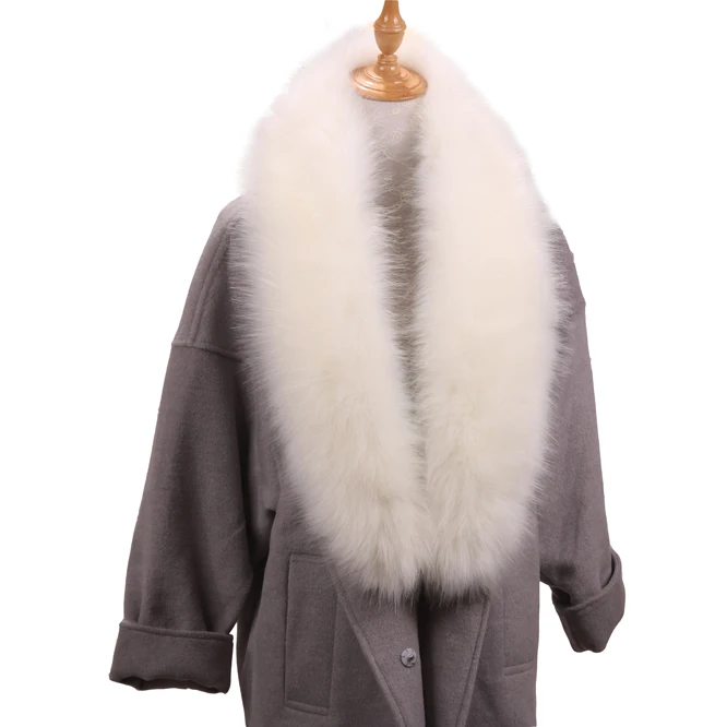 
Wholesale Oversized Lady Fur Trim Faux Raccoon Fur Collar 