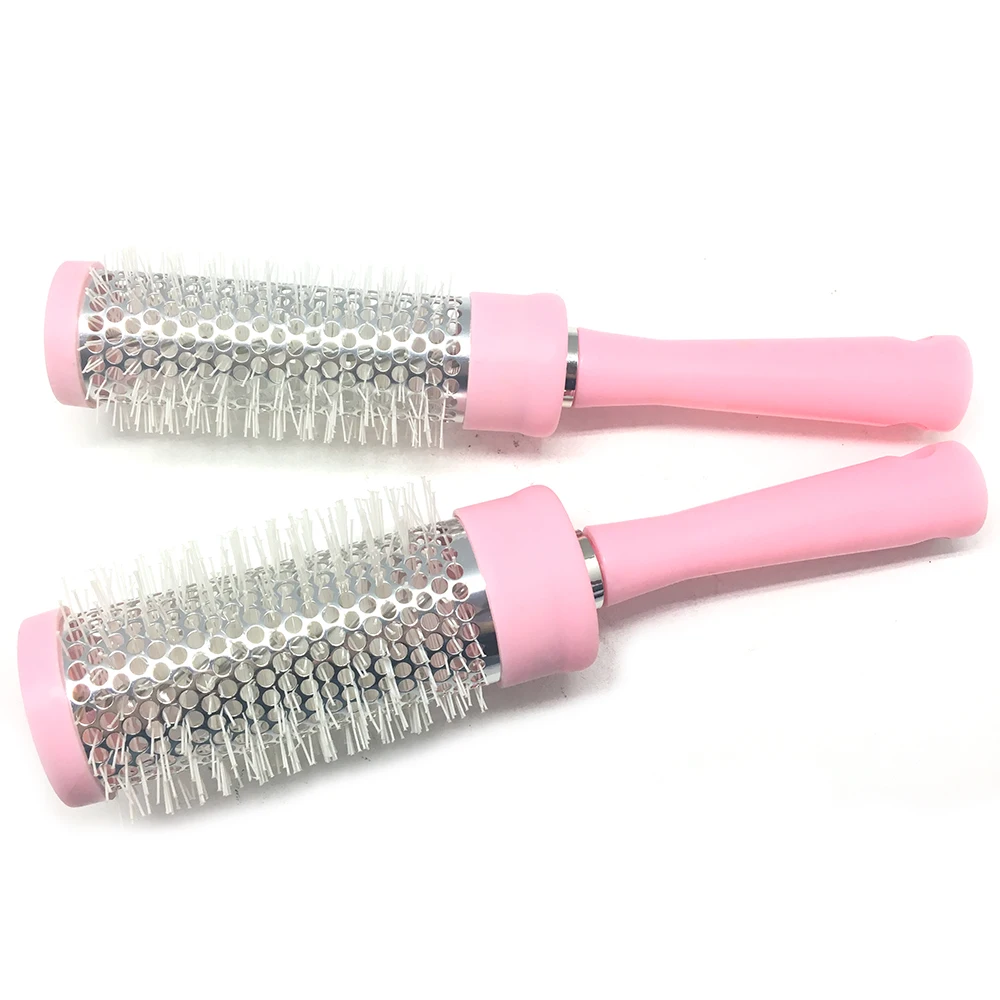 Osaki Brand Angel Wholesale boar professional hair brush Ermochromic Ceramic  Brush Roll Round Salon pink hair brush