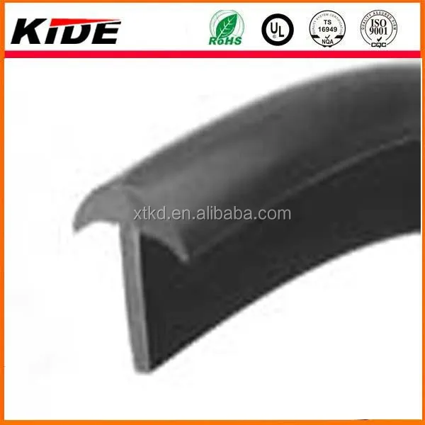 T type rubber extrusions extruded rubber seal strips of rubber