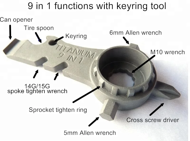 
OEM Bike Components 9in1 MTB Wrench Repair Titanium Tools 