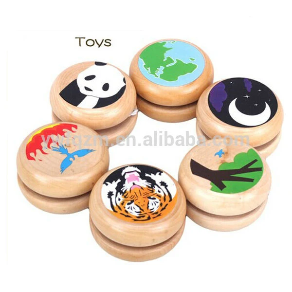 Деревянная игрушка Йо-Йо с логотипом на заказ оптом