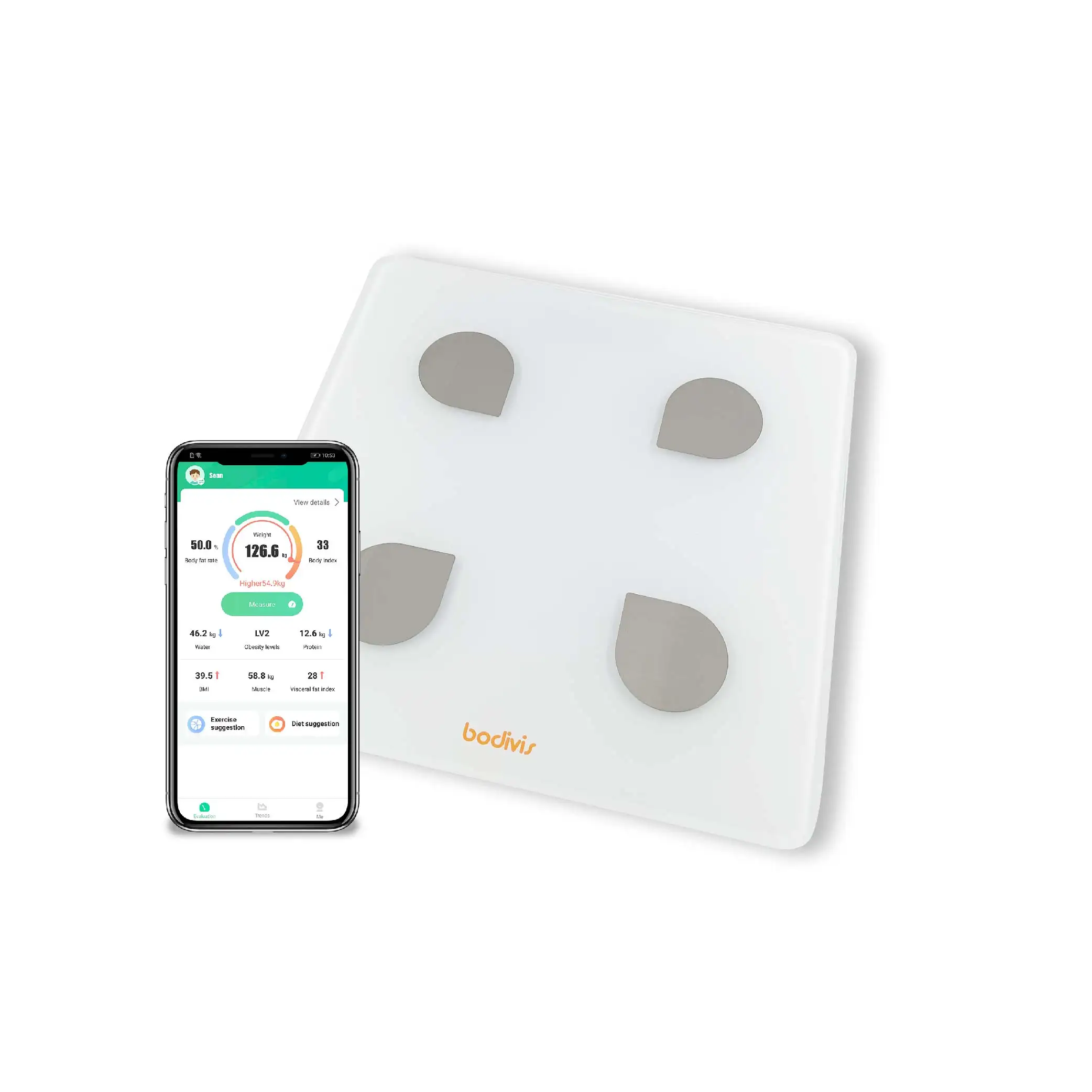 
Tongfang Smart weight gurus bluetooth black balance scale anti mobile phone apps detector 