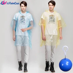 Disposable rain poncho with ball/ Disposable raincoat/ Rain coat