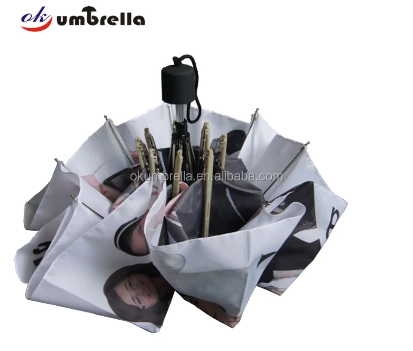 Ok Umbrella 2022 new wholesale INS unique design full phase printing 8 fracture folding umbrella