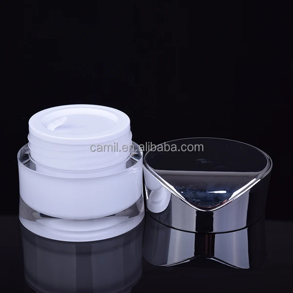 high end white makeup cosmetic bottle acrylic lotion bottles and cream jars