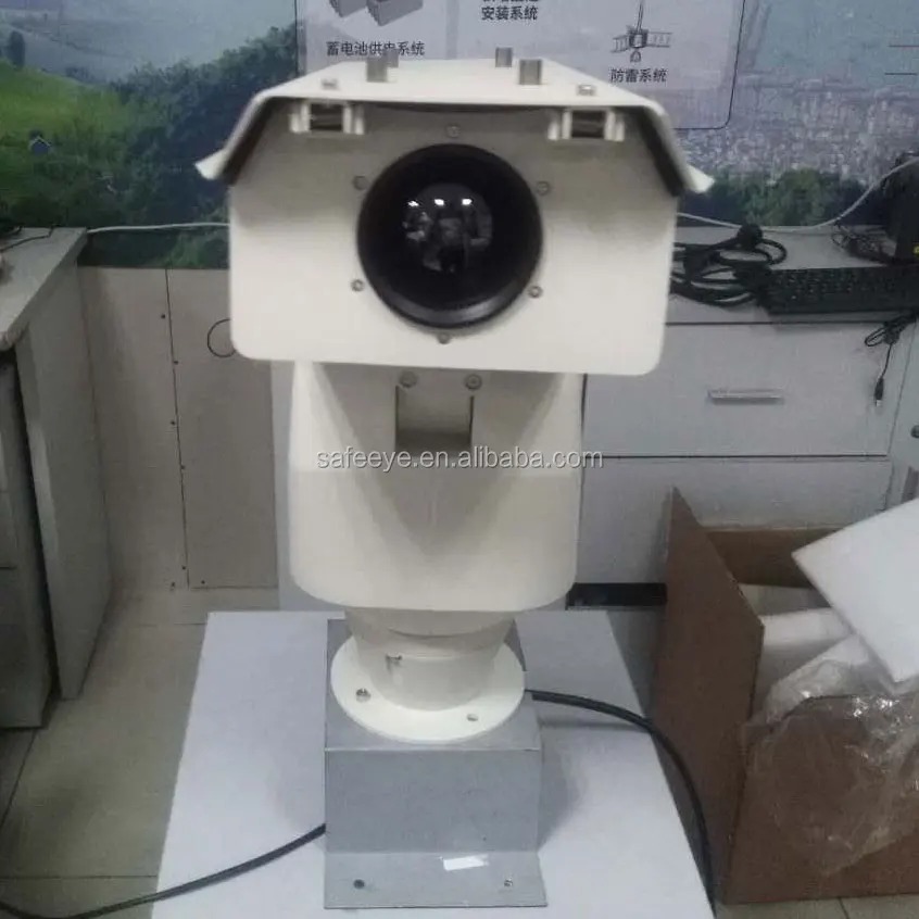 Forest fire protection 10km long range ptz zoom surveillance security optical fog penetration cameras Support solar power supply
