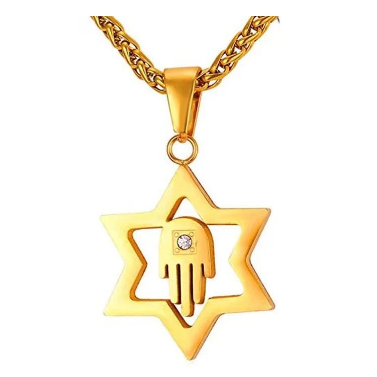 Wholesale Israel Star Of David Jewish Hamsa Hand Amulet Pendant