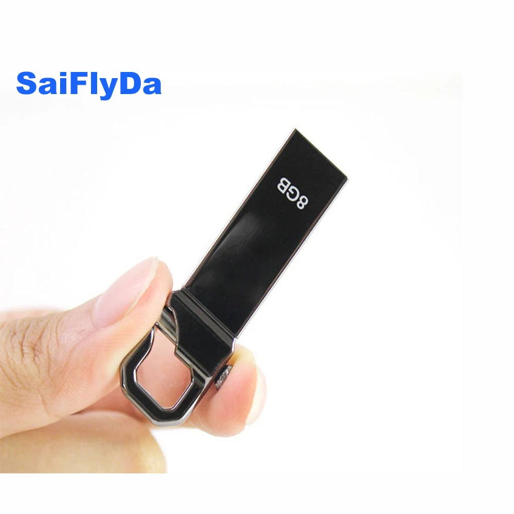 USB-накопитель с металлическим замком, фактический объем 2-128 ГБ, лазерная печать логотипа заказчика. Ярко-серебристый, темно-серебристый,