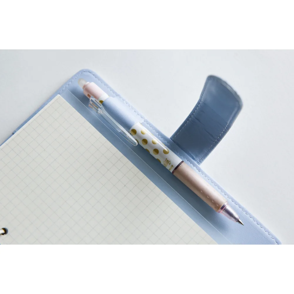 Customized Logo PU Leather A5 Notebook Cover Diary Planner Organizer 6 Ring Loose Leaf Binder Notebook