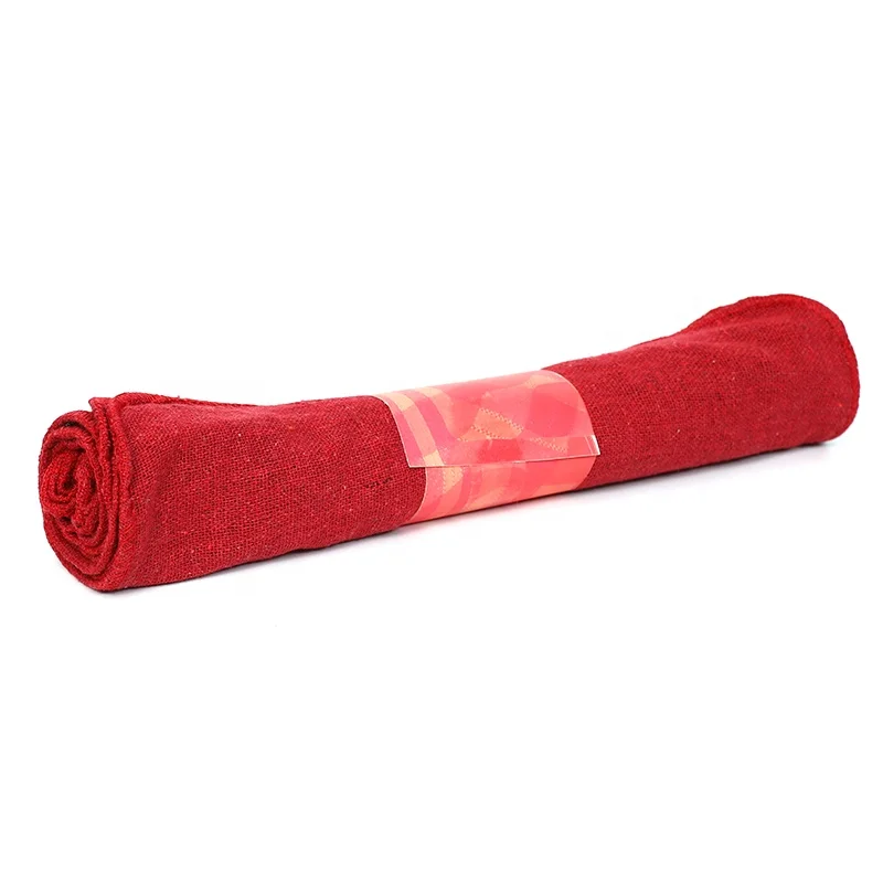 Industrial cotton polyester oil cleaning red quick drying wiping wash cloth shop towel rags