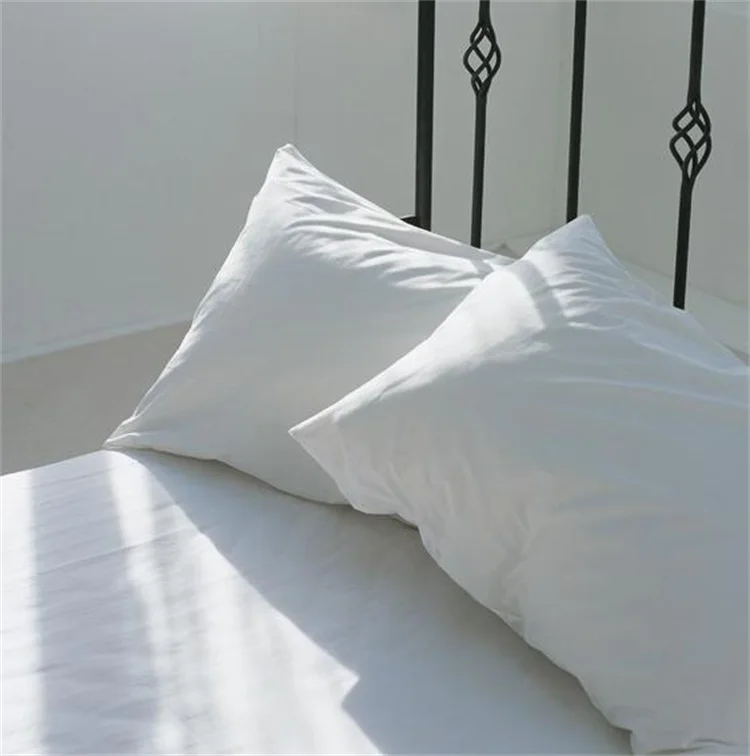 Wholesale 100% Organic Soft Cotton Silky Waterproof Pillow Protector White Bamboo Pillow Case