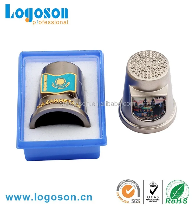 Decorative promotional gift items metal Kazakhstan souvenir thimbles