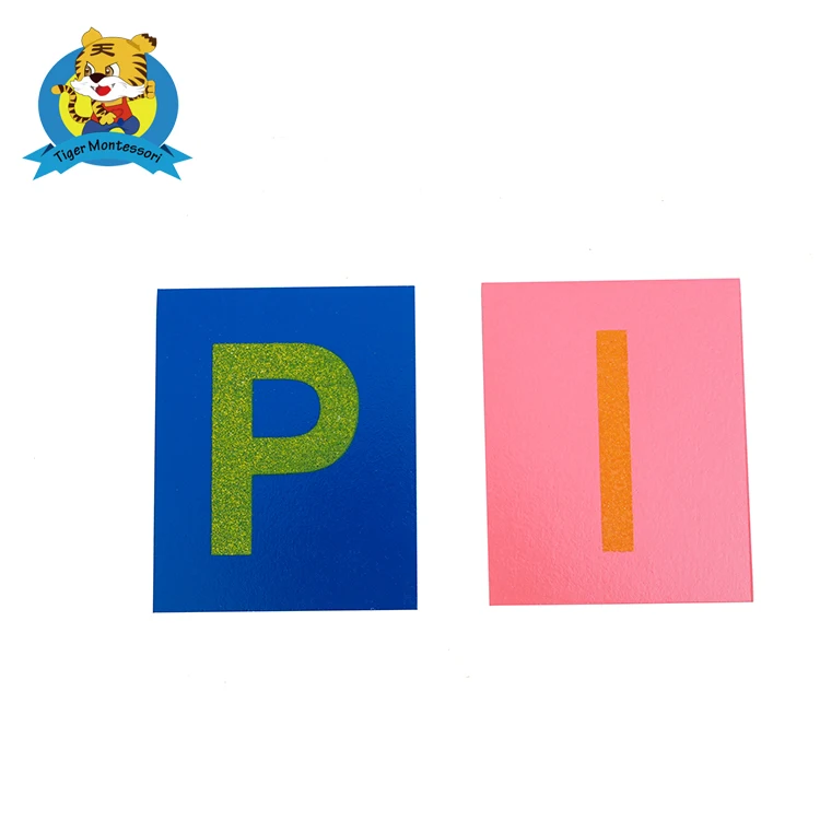 Wooden Montessori Educational Toy Lower and Capital Sand Letters for kids for learning