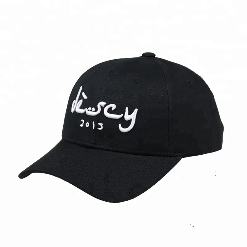 
High Quality Embroidery Logo Plain Distressed Black Cotton Custom Baseball Cap 